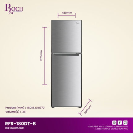 ROCH Refrigerators 138 Ltrs. (RFR-180DT-B)